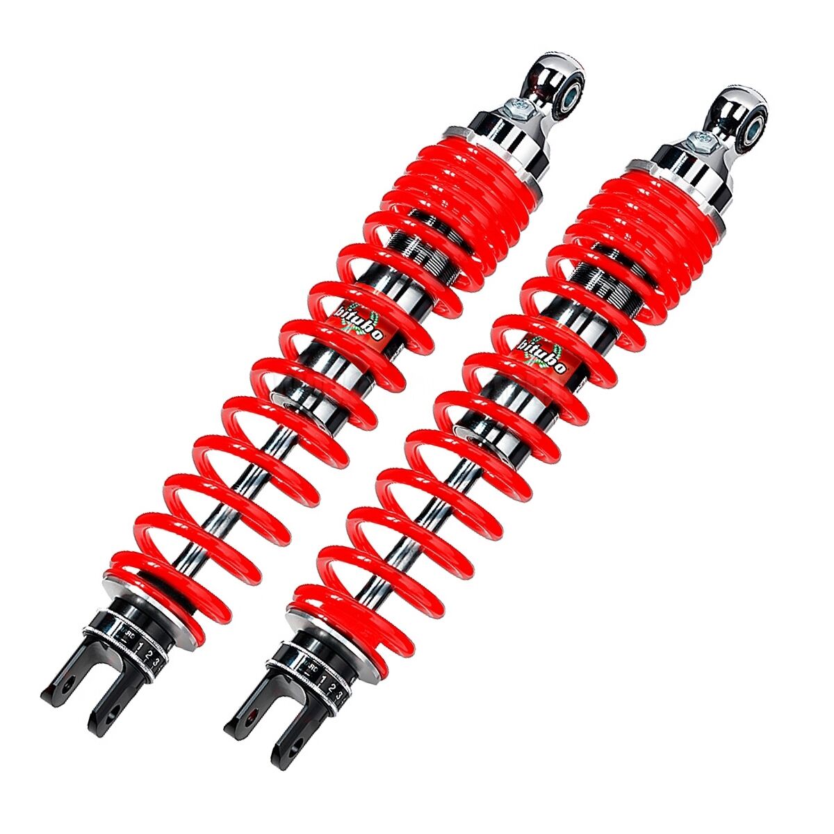 Bitubo WGE01 - Rear Twin Shocks - Red Spring [Adjustable: Preload, Rebound]