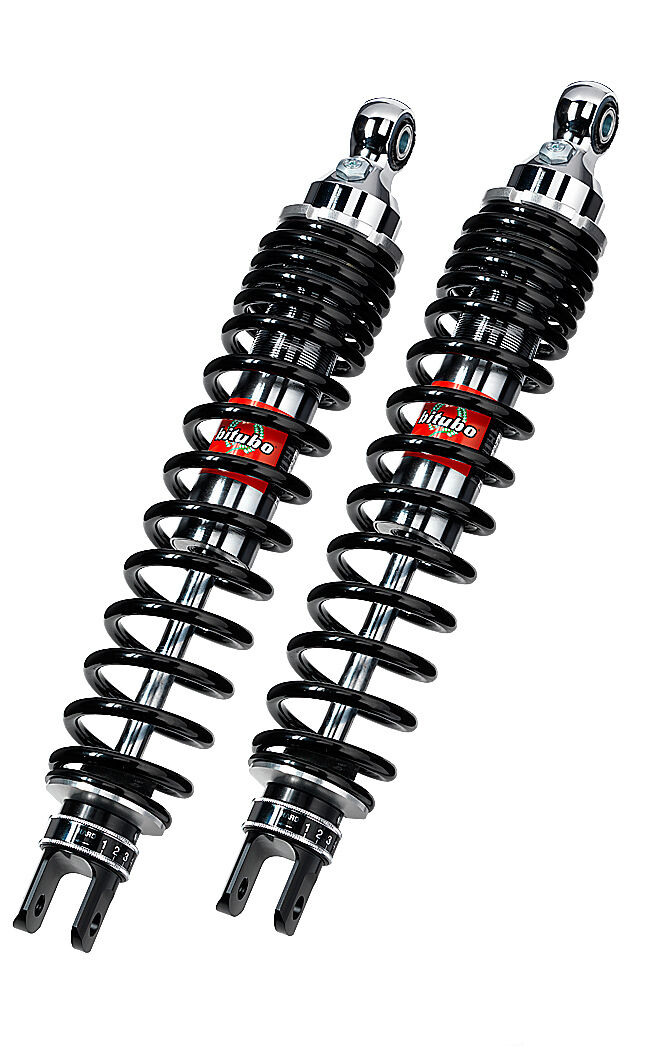 Bitubo WGE02 - Rear Twin Shocks - Black Spring [Adjustable: Preload, Rebound]