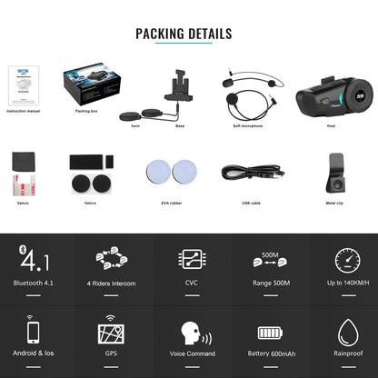 SCS S9 Bluetooth Intercom