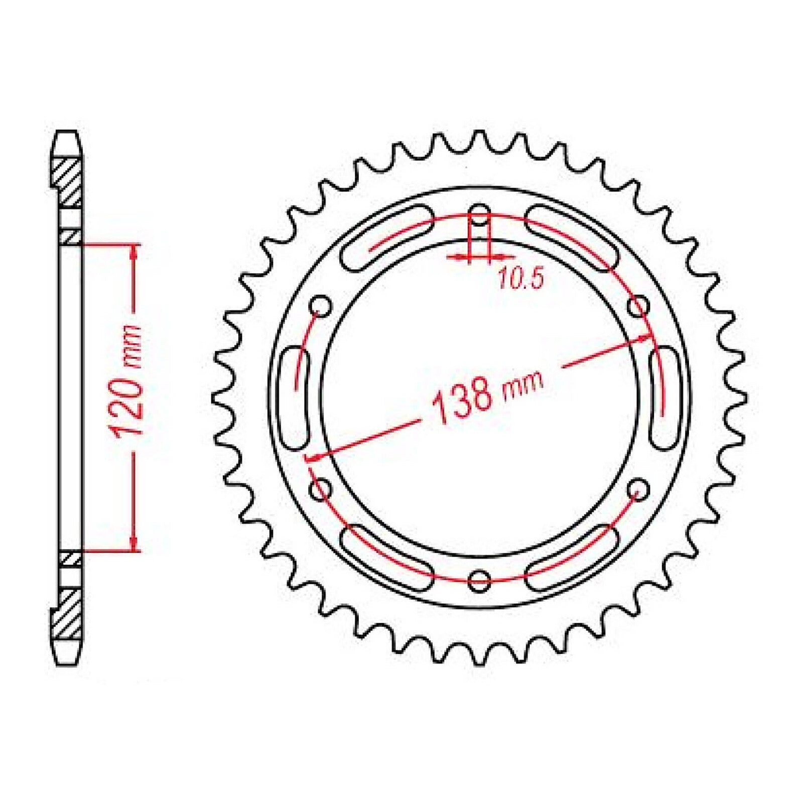MTX 1220 Steel Rear Sprocket #520 (11-KYJ)