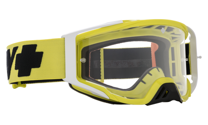 Spy Optic Foundation MX Goggle Checkers Hi-Vis w/HD Clear Lens