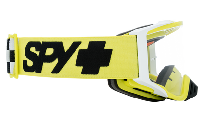 Spy Optic Foundation MX Goggle Checkers Hi-Vis w/HD Clear Lens