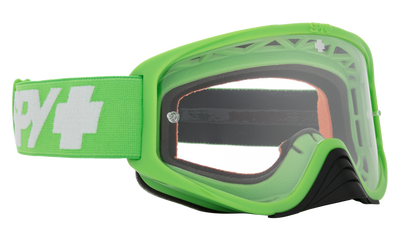 Spy Optic Woot MX Goggles Checkers Green w/HD Clear Lens