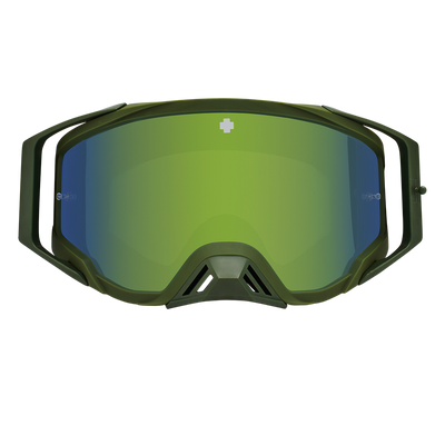 Spy Optic Foundation Plus MX Goggles Speedway Matte Green w/HD Smoke Olive Spectra Mirror & HD Clear Lens