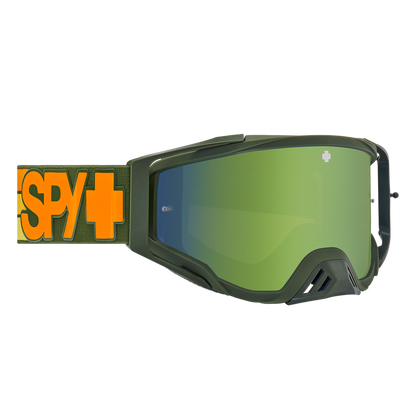 Spy Optic Foundation Plus MX Goggles Speedway Matte Green w/HD Smoke Olive Spectra Mirror & HD Clear Lens