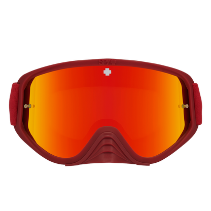 Spy Optic Woot Race MX Goggles Speedway Matte Red w/HD Smoke Dark Blue Spectra Mirror & HD Clear Lens