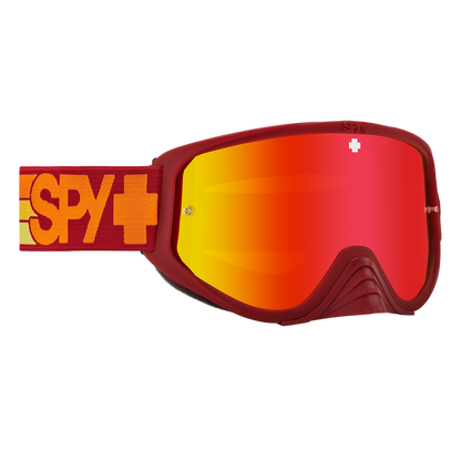 Spy Optic Woot Race MX Goggles Speedway Matte Red w/HD Smoke Dark Blue Spectra Mirror & HD Clear Lens