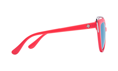 Spy Optic Julep Sunglasses Coral Gray w/Light Blue Flash Mirror Lens