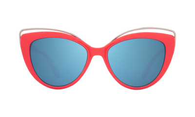 Spy Optic Julep Sunglasses Coral Gray w/Light Blue Flash Mirror Lens