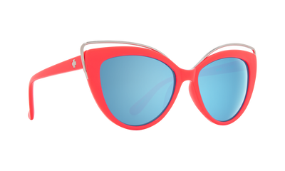 Spy Optic Julep Sunglasses Coral Gray w/Light Blue Flash Mirror Lens