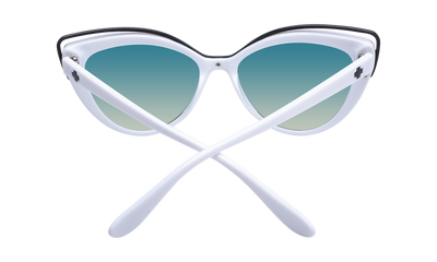 Spy Optic Julep Sunglasses White w/Turquoise Fade Lens