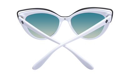 Spy Optic Julep Sunglasses White w/Turquoise Fade Lens