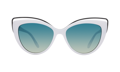 Spy Optic Julep Sunglasses White w/Turquoise Fade Lens