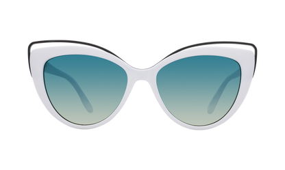 Spy Optic Julep Sunglasses White w/Turquoise Fade Lens