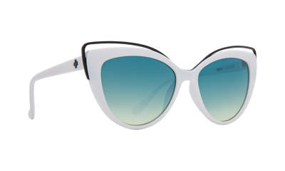 Spy Optic Julep Sunglasses White w/Turquoise Fade Lens
