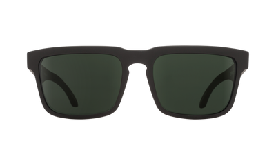 Spy Optic Helm Sunglasses Soft Matte Black w/Happy Gray Green Polar Lens