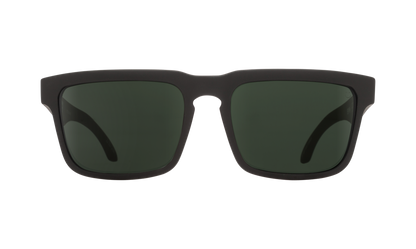 Spy Optic Helm Sunglasses Soft Matte Black w/Happy Gray Green Polar Lens