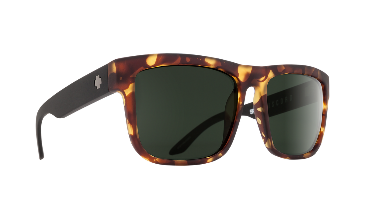 Spy Optic Discord Sunglasses Alternative Fit Vintage Tort w/Gray Green Lens