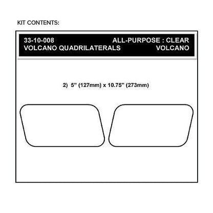 Stompgrip Universal Quadrilateral Volcano Tank Grips Clear for Honda ST1300/XRV750 Africa Twin/Yamaha Super Tenere Worldcrosser XT1200Z/ZE