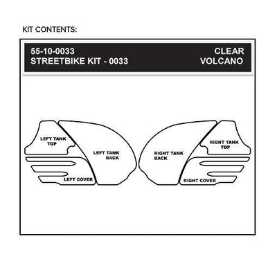 Stompgrip Volcano Tank Grips Clear for Kawasaki Ninja ZX-14 06-11/ZZR1400 ABS 06-11