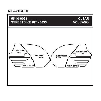 Stompgrip Volcano Tank Grips Clear for Kawasaki Ninja ZX-14 06-11/ZZR1400 ABS 06-11