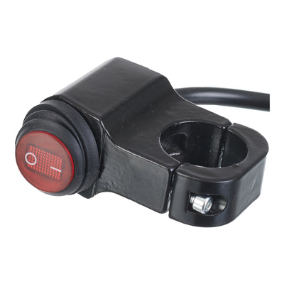 WHITES 12V ROCKER SWITCH ON-OFF RED WATERPROOF H-BAR MOUNT