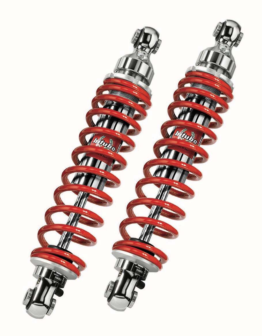 Bitubo WME01 - Rear Twin Shocks - Red Spring [Adjustable: Preload, Rebound]