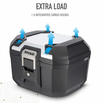 SHAD - SHAD TOP CASE TR41 TERRA BLACK/ALUMINIUM - Shark Leathers