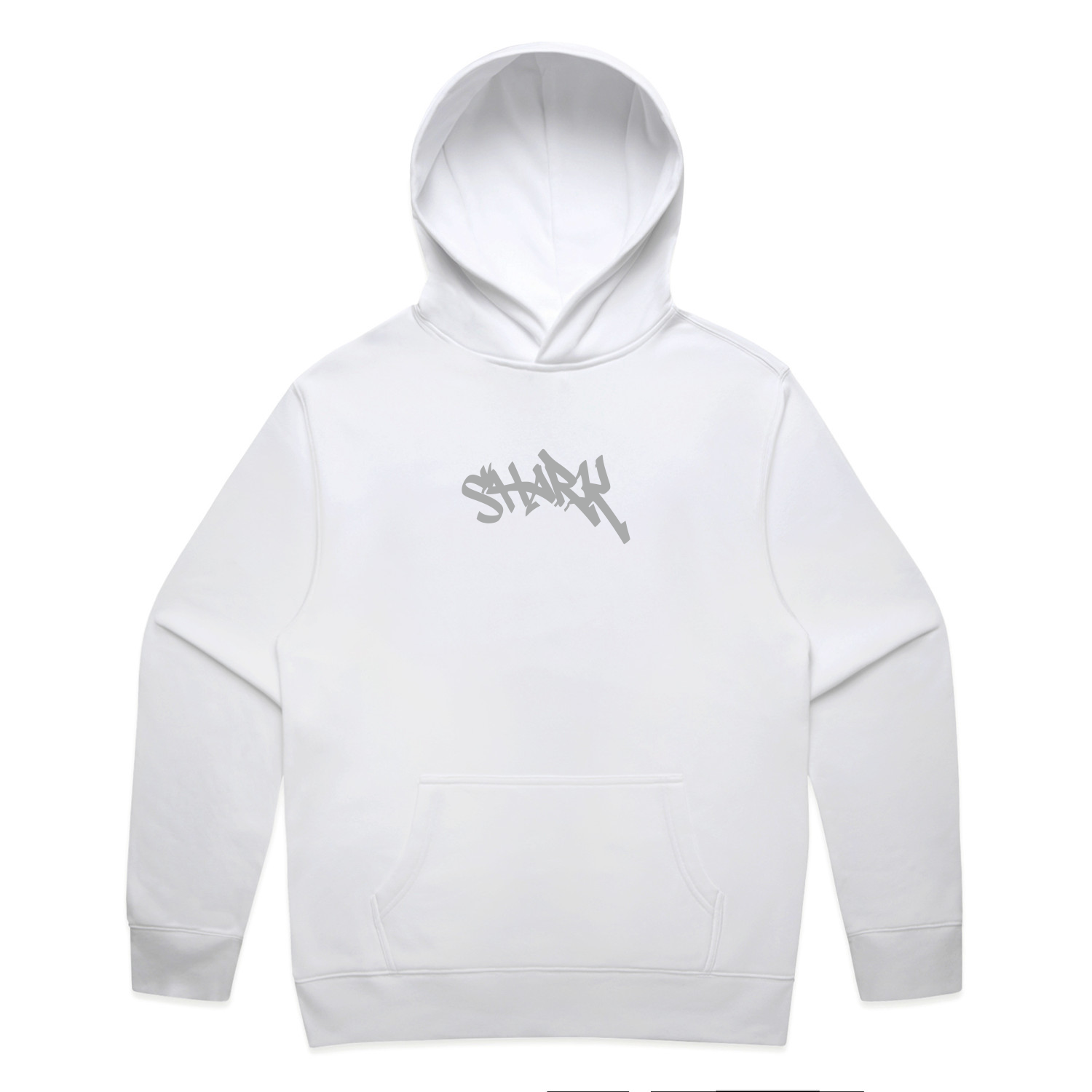 Shark Graff Relaxed Hoodie White