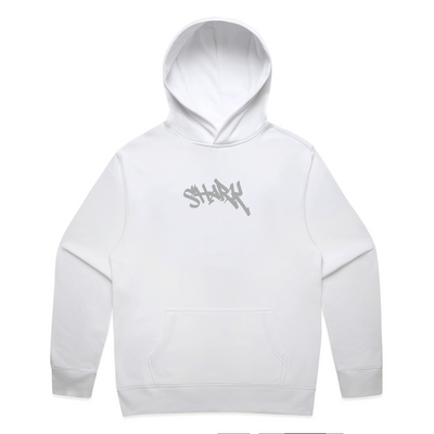 Shark Graff Relaxed Hoodie White