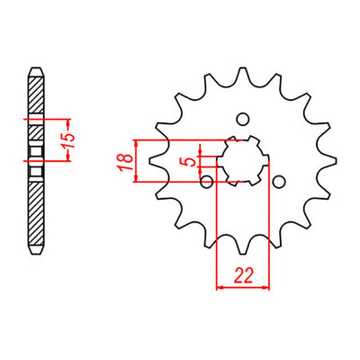 XAM Sprocket Kit Kawasaki KX125 '03- X-Ring 13/51
