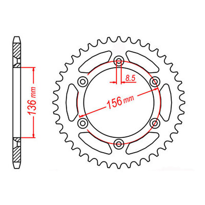 XAM Sprocket Kit Sherco 250/300SH2 NSD 14/48