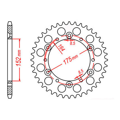 XAM Sprocket Kit Yamaha TT250 R '96-'98 & '03-'04 - 520AX 14/44