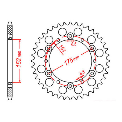 XAM Sprocket Kit Yamaha TT250 R '93-'95 - 520AX 14/43