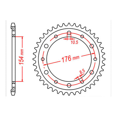 XAM Sprocket Kit Honda CB1000R/RA X-Ring 16/44