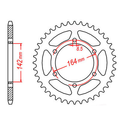 XAM Sprocket Kit HYOSUNG GT250R X-Ring Gold 14/46