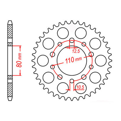 XAM Sprocket Kit Triumph Daytona 1200 X-Ring Gold 18/43