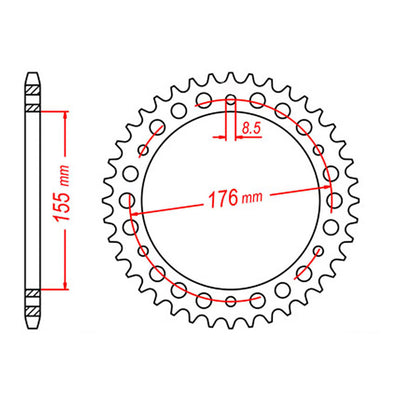 XAM Sprocket Kit Triumph Speed Triple 1050i '05-'11 X-Ring Gold 18/42