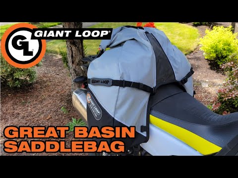 Load video: Giant Loop Great Basin Saddlebag ’26 Black 68L