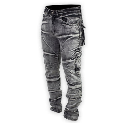Shark Mens Distressed Super Stretch Protective Cargos Shark Leathers