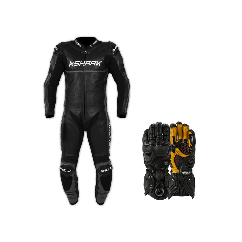 Shark Leathers - Race Suit & Torsion Gloves Bundle - Shark Leathers